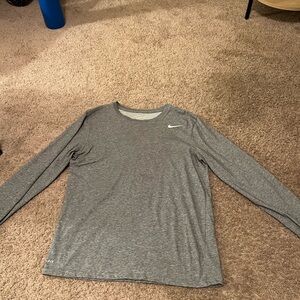 Nike Dri-FIT Athletic Tee in Gray